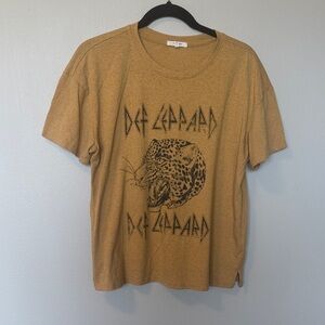 Maurices Mustard Yellow Def Leppard Crewneck Tee